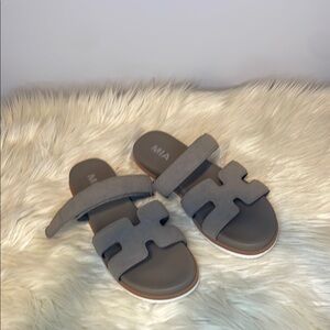 MIA Charcoal Slide Sandals